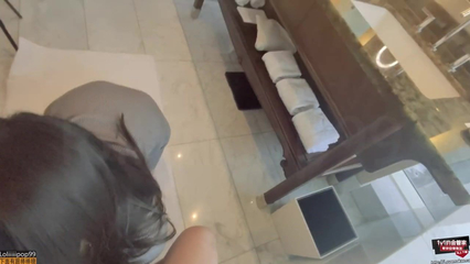 Hookup Sex with Horny Asian Classmate in the Deluxe Suite Bathroom